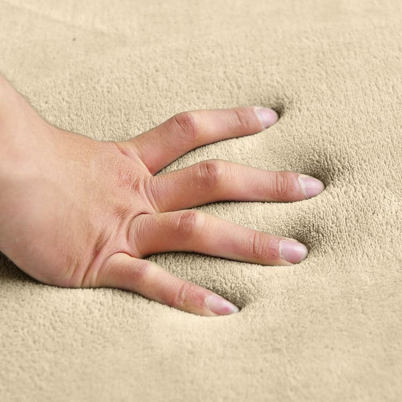 Loartee Coral Velvet Crawling Rug (5.0'x 6'8", Brown) for Toddler Children Play Area Rug Yoga Mat Exercise Pad - Image 2